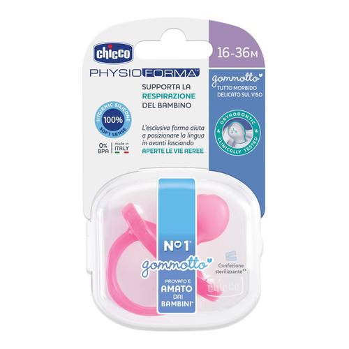 CHICCO GOMMOTTO SIL ROSA 6-16M 1PZ